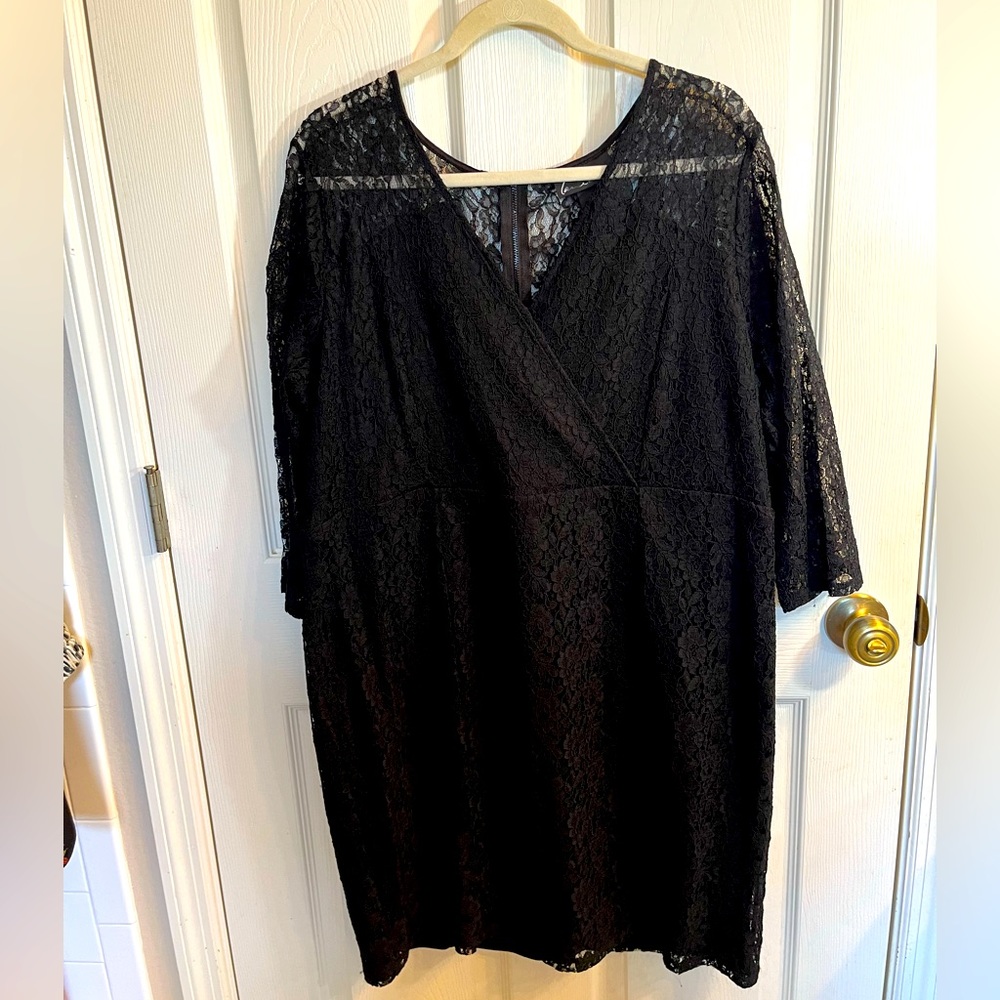 Lane Bryant Black Lace Dress in Size 20